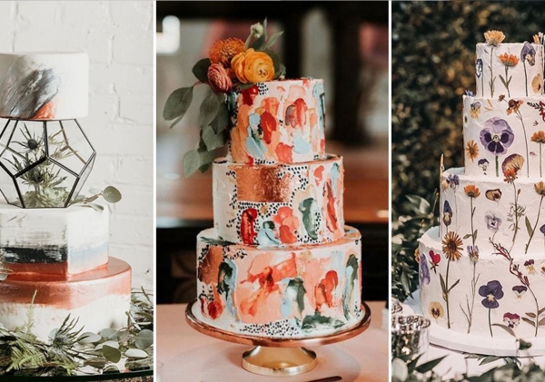 Nuestras 10 tendencias favoritas de pasteles de boda del 2019